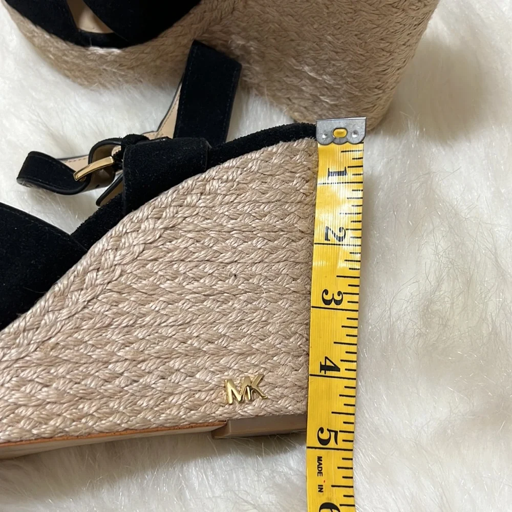Michael Michael Kors Suede Wedge Platform Sandals.